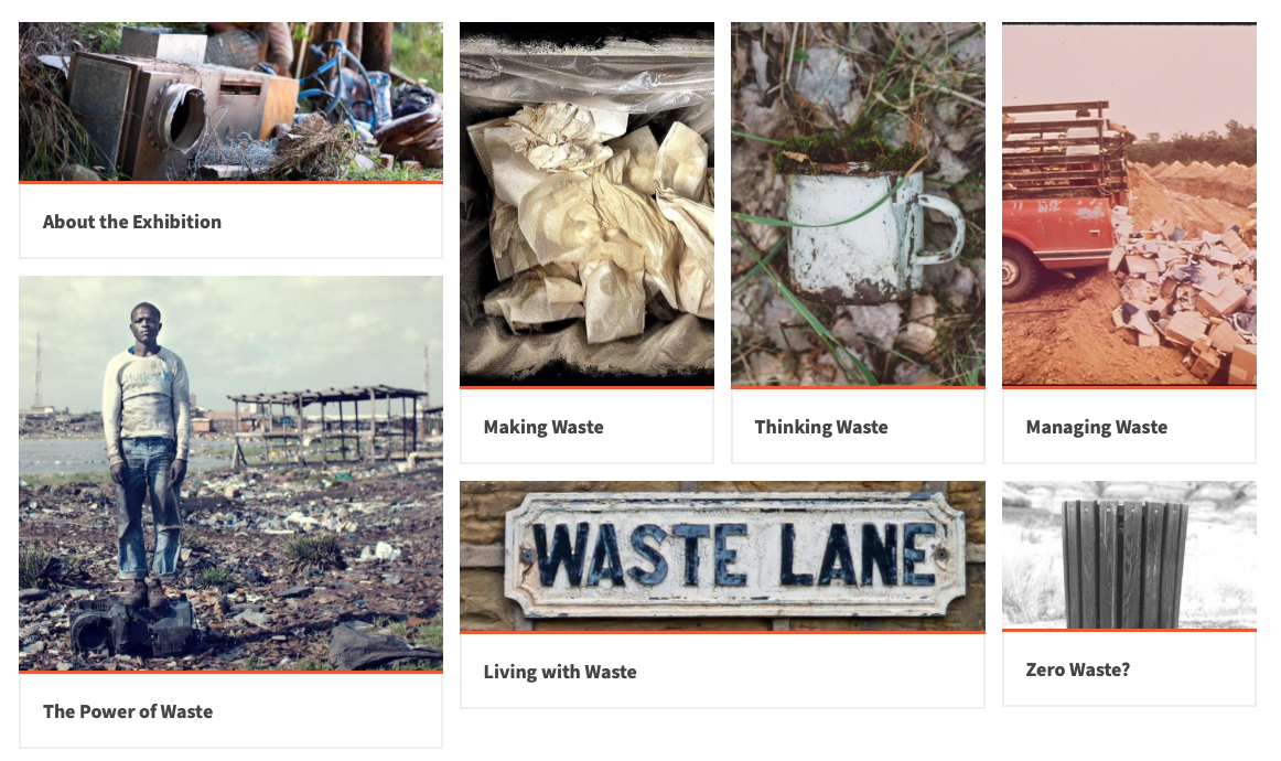 Screenshot of the virtual exhibition "A Life of Waste"